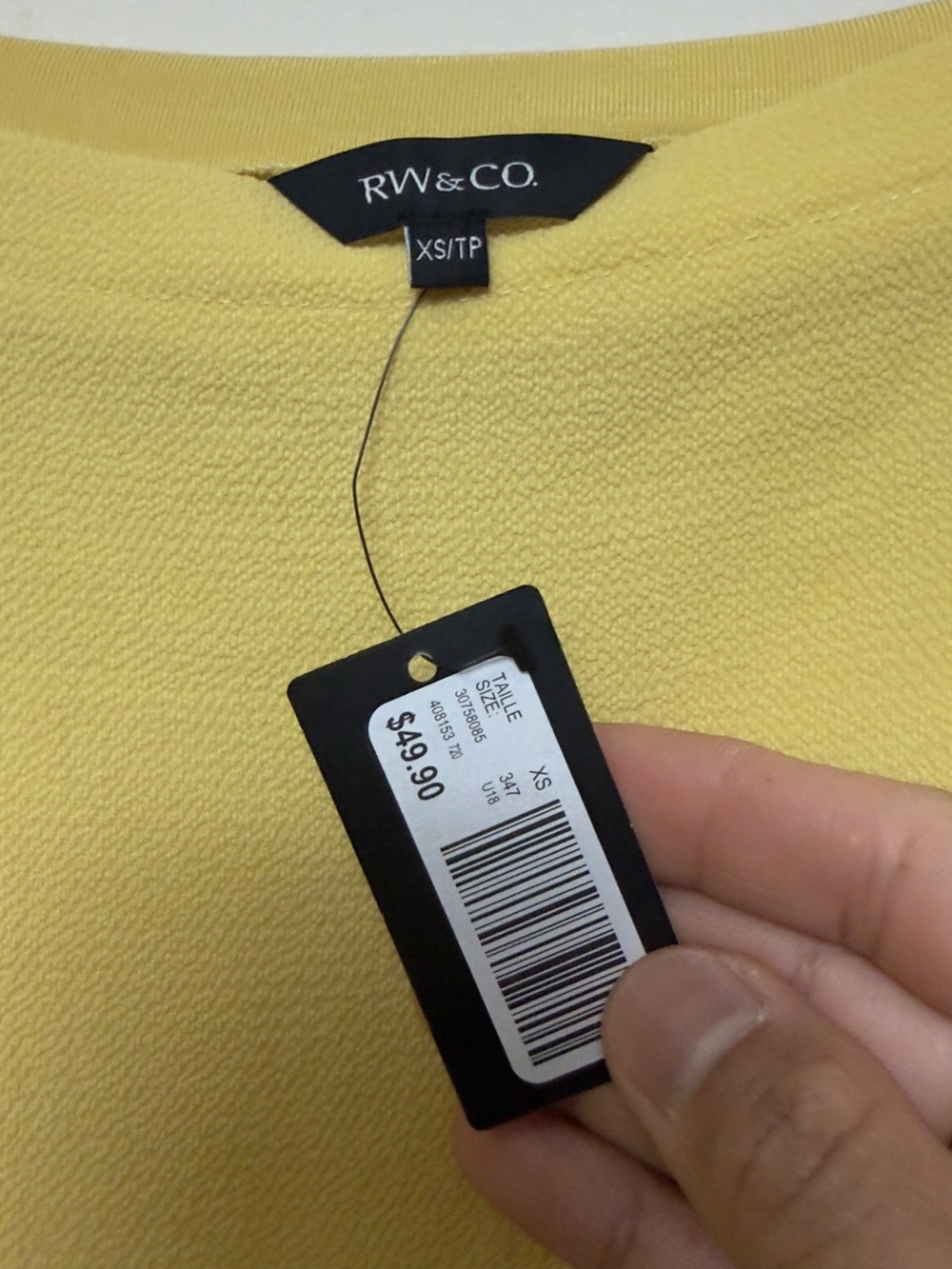 RW&CO Yellow Cold Shoulder Blouse XS Sleeveless Ruffle Strap Top NWT - Picture 5 of 7